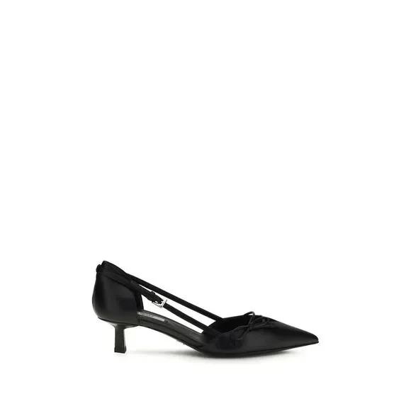 Prada Women Side-Cut Leather Pumps - Picture 1 of 4
